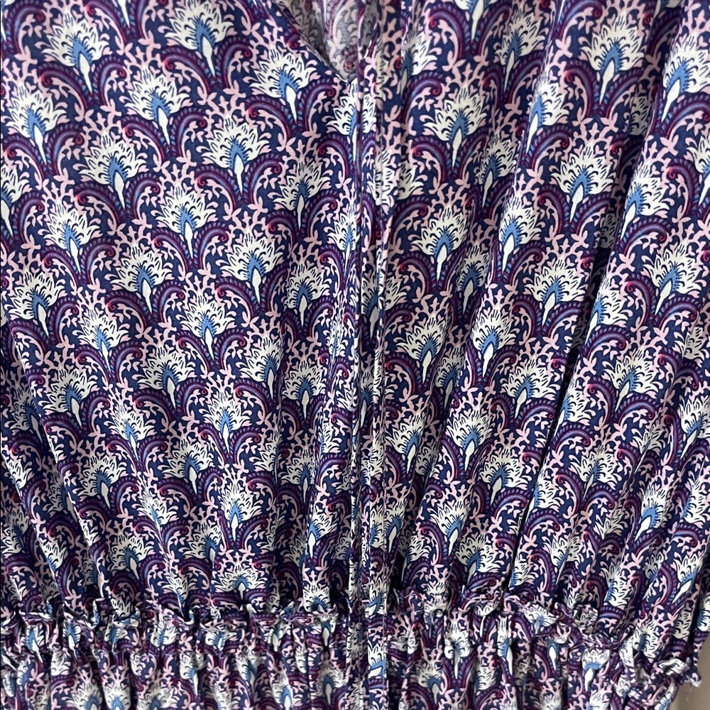 Cute Mini Purple Patterned Dress - Picture 4 of 6